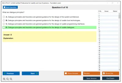 iSQI CPUX-F UXQB Certified Professional for Usability and User Experience - Foundation Level Practice test exam simulator test engine exam Prep practice test questions answers Image 6