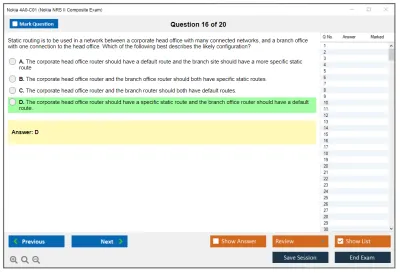 Nokia 4A0-C01 Nokia NRS II Composite Exam Practice test exam simulator test engine exam Prep practice test questions answers Image 16