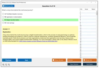 VMware 2V0-33.22 VMware Cloud Professional Practice test exam simulator test engine exam Prep practice test questions answers Image 6