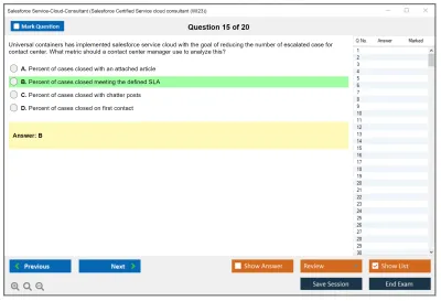 Salesforce Service-Cloud-Consultant Salesforce Certified Service Cloud Consultant Practice test exam simulator test engine exam Prep practice test questions answers Image 15