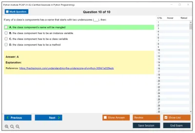 Python Institute PCAP-31-02 Certified Associate in Python Programming Practice test exam simulator test engine exam Prep practice test questions answers Image 10
