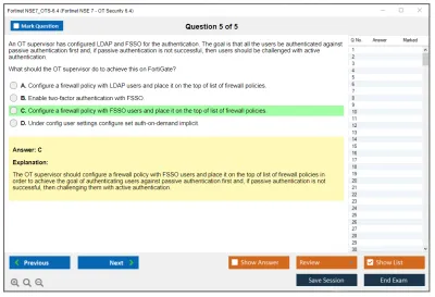 Fortinet NSE7_OTS-6.4 Fortinet NSE 7 - OT Security 6.4 Practice test exam simulator test engine exam Prep practice test questions answers Image 5