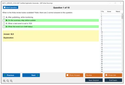 SAP C_ARSOR_2108 SAP Certified Application Associate - SAP Ariba Sourcing Practice test exam simulator test engine exam Prep practice test questions answers Image 1