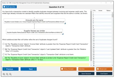 Oracle 1z0-1058 Oracle Risk Management Cloud 2019 Implementation Essentials Practice test exam simulator test engine exam Prep practice test questions answers Image 9