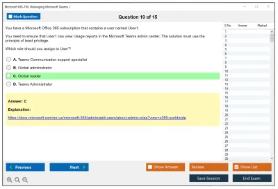 Microsoft MS-700 Managing Microsoft Teams Practice test exam simulator test engine exam Prep practice test questions answers Image 10