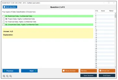 GAQM ISO27-13-001 ISO 27001 : 2013 - Certified Lead Auditor Practice test exam simulator test engine exam Prep practice test questions answers Image 2