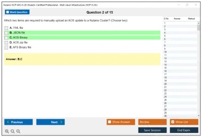 Nutanix NCP-MCI-5.20 Nutanix Certified Professional - Multi cloud Infrastructure (NCP-5.20) Practice test exam simulator test engine exam Prep practice test questions answers Image 2
