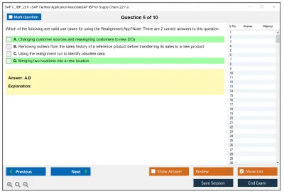 SAP C_IBP_2211 SAP Certified Application AssociateSAP IBP for Supply Chain (2211) Practice test exam simulator test engine exam Prep practice test questions answers Image 5
