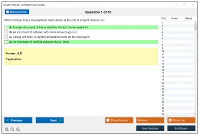 GAQM CSM-001 Certified Scrum Master (CSM) Practice test exam simulator test engine exam Prep practice test questions answers Image 1