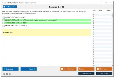 Huawei H19-371_V1.0 HCS-Pre-sales-Digital Power V1.0 Practice test exam simulator test engine exam Prep practice test questions answers Image 9