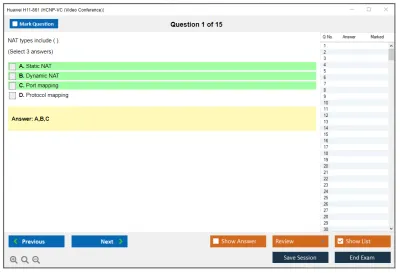 Huawei H11-861 HCNP-VC (Video Conference) Practice test exam simulator test engine exam Prep practice test questions answers Image 1