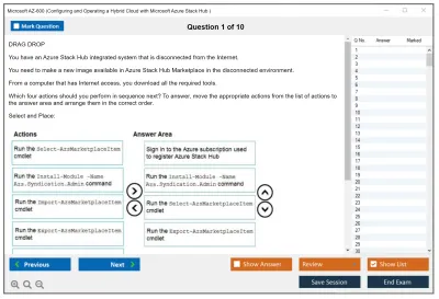 Microsoft AZ-600 Configuring and Operating a Hybrid Cloud with Microsoft Azure Stack Hub Practice test exam simulator test engine exam Prep practice test questions answers Image 1