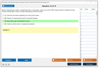 ACE Fitness ACE-Personal-Trainer ACE Personal Trainer Certification Exam Practice test exam simulator test engine exam Prep practice test questions answers Image 10