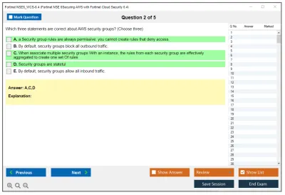 Fortinet NSE6_WCS-6.4 Fortinet NSE 6Securing AWS with Fortinet Cloud Security 6.4 Practice test exam simulator test engine exam Prep practice test questions answers Image 2