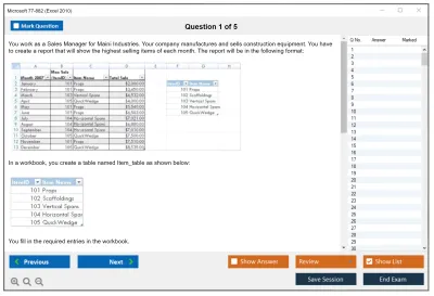 Microsoft 77-882 Excel 2010 Practice test exam simulator test engine exam Prep practice test questions answers Image 1