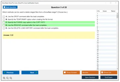 Snowflake SnowPro-Core SnowPro Core Certification Exam Practice test exam simulator test engine exam Prep practice test questions answers Image 5