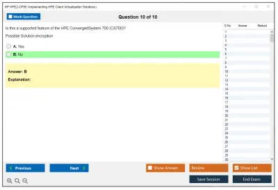 HP HPE2-CP05 Implementing HPE Client Virtualization Solutions Practice test exam simulator test engine exam Prep practice test questions answers Image 10
