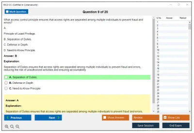 ISC2 CC Certified in Cybersecurity Practice test exam simulator test engine exam Prep practice test questions answers Image 9