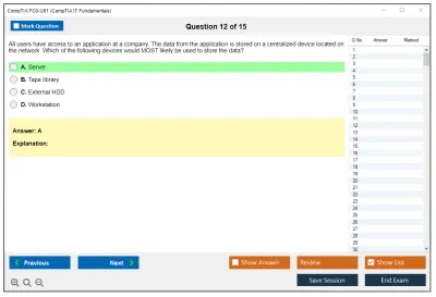 CompTIA FC0-U61 CompTIA IT Fundamentals+ Certification Exam Practice test exam simulator test engine exam Prep practice test questions answers Image 12