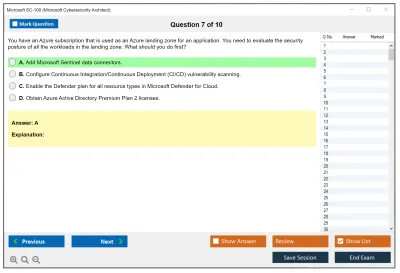 Microsoft SC-100 Microsoft Cybersecurity Architect Practice test exam simulator test engine exam Prep practice test questions answers Image 7