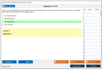 IIBA ECBA Entry Certificate in Business Analysis (ECBA) Practice test exam simulator test engine exam Prep practice test questions answers Image 3
