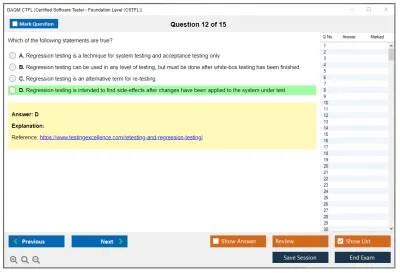 GAQM CTFL Certified Software Tester - Foundation Level (CSTFL) Practice test exam simulator test engine exam Prep practice test questions answers Image 12