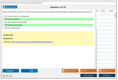 Cisco 840-450 Mastering the Cisco Business Architecture Discipline Practice test exam simulator test engine exam Prep practice test questions answers Image 3