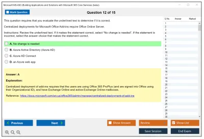 Microsoft MS-600 Building Applications and Solutions with Microsoft 365 Core Services Practice test exam simulator test engine exam Prep practice test questions answers Image 12