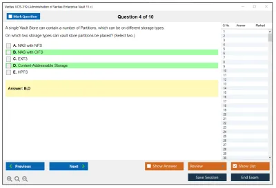 Veritas VCS-319 Administration of Veritas Enterprise Vault 11.x Practice test exam simulator test engine exam Prep practice test questions answers Image 4
