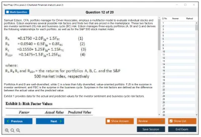 Test Prep CFA-Level-2 Chartered Financial Analyst Level 2 Practice test exam simulator test engine exam Prep practice test questions answers Image 12