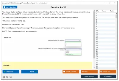 Microsoft AZ-800 Administering Windows Server Hybrid Core Infrastructure Practice test exam simulator test engine exam Prep practice test questions answers Image 4