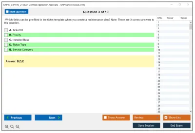 SAP C_C4H510_21 SAP Certified Associate - Implementation Consultant - SAP Service Cloud Practice test exam simulator test engine exam Prep practice test questions answers Image 3