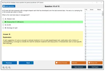 Test Prep MCQS Multiple-choice questions for general practitioner (GP) Doctor Practice test exam simulator test engine exam Prep practice test questions answers Image 10