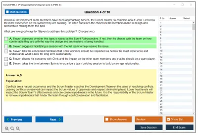 Scrum PSM-II Professional Scrum Master level II (PSM II) Practice test exam simulator test engine exam Prep practice test questions answers Image 4