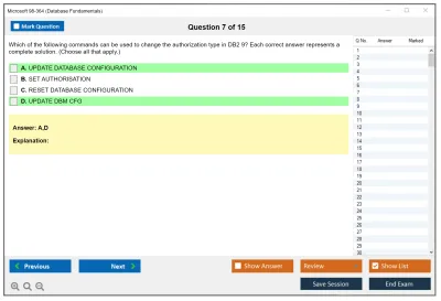 Microsoft 98-364 Database Fundamentals Practice test exam simulator test engine exam Prep practice test questions answers Image 7