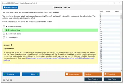 Microsoft SC-200 Microsoft Security Operations Analyst Practice test exam simulator test engine exam Prep practice test questions answers Image 15