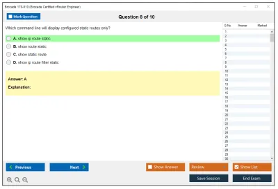 Brocade 170-010 Brocade Certified vRouter Engineer Practice test exam simulator test engine exam Prep practice test questions answers Image 8