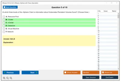 VMware 5V0-23.20 VMware vSphere with Tanzu Specialist Practice test exam simulator test engine exam Prep practice test questions answers Image 5