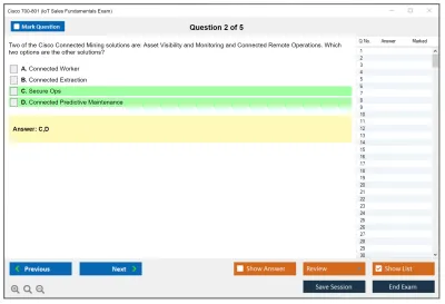 Cisco 700-801 IoT Sales Fundamentals Exam Practice test exam simulator test engine exam Prep practice test questions answers Image 2