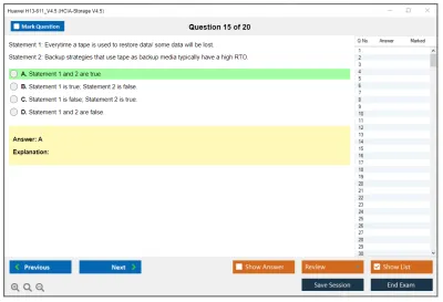 Huawei H13-611_V4.5 HCIA-Storage V4.5 Practice test exam simulator test engine exam Prep practice test questions answers Image 15