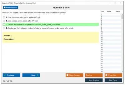 Magento M70-201 Magento Certified Developer Plus Practice test exam simulator test engine exam Prep practice test questions answers Image 6