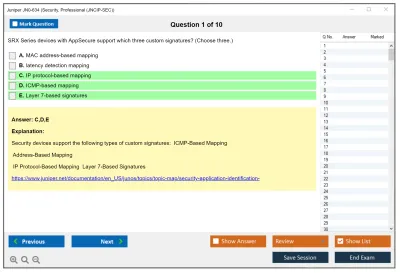 Juniper JN0-634 Security, Professional (JNCIP-SEC) Practice test exam simulator test engine exam Prep practice test questions answers Image 1