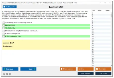 Amazon AWS AWS-Certified-Solutions-Architect-Professional-SAP-C01 AWS Certified Solutions Architect - Professional (SAP-C01) Practice test exam simulator test engine exam Prep practice test questions answers Image 8