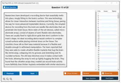 Test Prep HESI-A2 HESI Admission Assessment Exam (A2) Practice test exam simulator test engine exam Prep practice test questions answers Image 13