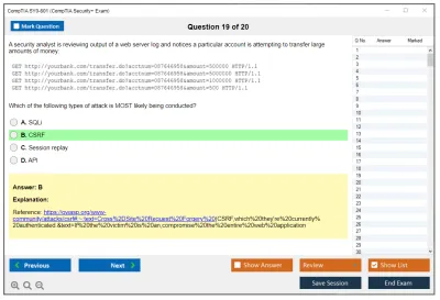 CompTIA SY0-601 CompTIA Security+ Exam 2023 Practice test exam simulator test engine exam Prep practice test questions answers Image 19