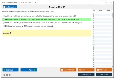 ECCouncil EC0-350 Ethical Hacking and Countermeasures V8 Practice test exam simulator test engine exam Prep practice test questions answers Image 16