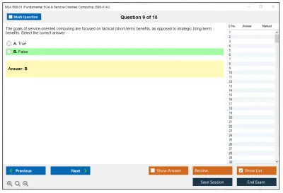 SOA S90.01 Fundamental SOA & Service-Oriented Computing Practice test exam simulator test engine exam Prep practice test questions answers Image 9