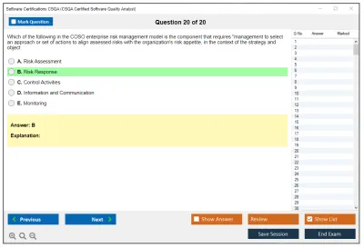 Software Certifications CSQA CSQA Certified Software Quality Analyst Practice test exam simulator test engine exam Prep practice test questions answers Image 20