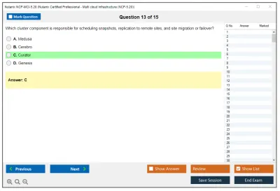 Nutanix NCP-MCI-5.20 Nutanix Certified Professional - Multi cloud Infrastructure (NCP-5.20) Practice test exam simulator test engine exam Prep practice test questions answers Image 13