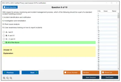 DSCI DCPLA DSCI Certified Privacy Lead Assessor Practice test exam simulator test engine exam Prep practice test questions answers Image 9